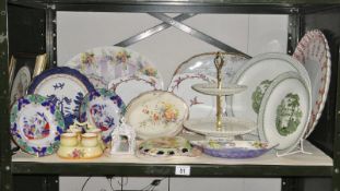 A quantity of vintage plates etc.