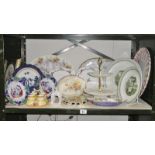 A quantity of vintage plates etc.