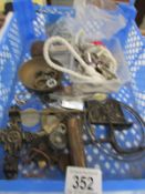 A mixed lot including whistles,.
