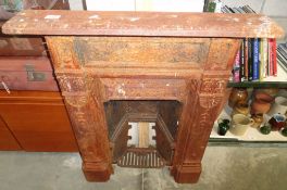 A victorian cast iron bedroom fireplace.