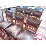 A set of 6 Victorian dining chairs,