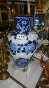 An old oriental blue and white vase.