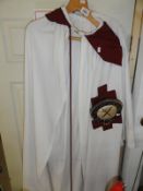 A rare early Knight's Templar robe, hood,