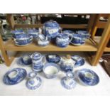 A mixed lot of blue and white including Copeland Spode.