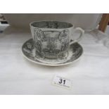 An early Adam's farming related large tea cup and saucer.