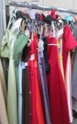 Approximately 23 bridesmaids gowns etc.