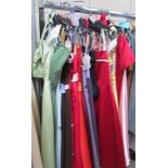 Approximately 23 bridesmaids gowns etc.