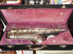 A Vintage Selmer 'Adolphe' tenor saxaphone 398 Paris in original case.