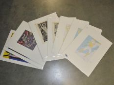 A collection of 10 prints including 3 Elisabeth Frink prints circa 1975,