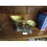 A set of kitchen scales.