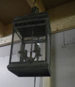 A metal lantern.