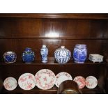 6 items of blue and white china including Rington's and oriental, some a/f.