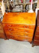 A mahogany 4 drawer bureau.