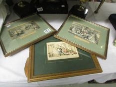 3 framed and glazed Victorian prints.