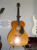 A BM Cavalier acoustic guitar, made in Japan circa 1980, with hard case.