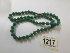 A jade necklace.