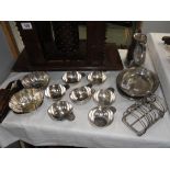 A quantity of Shaw Saville line shipping silver plate including some by Mappin & Webb.