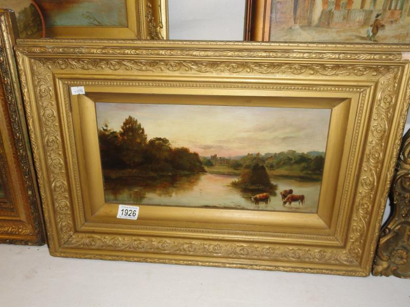 A gilt framed and glazed oil painting by W Whiteman,