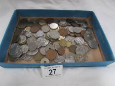 A mixed lot of mainly foreign coins.