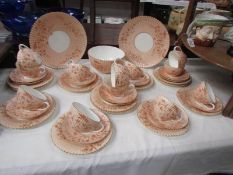 A 39 piece Victorian tea set.