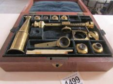 A rare cased 'Transitional' Acromatic microscope signed Cary of London,
