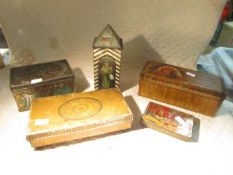A quantity of collector's tins including rare sentry box example.