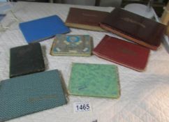 A collection of autograph books containing many watercolour paintings (see images).