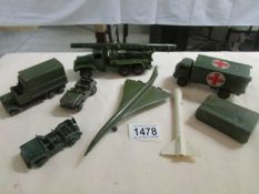A mixed lot of military die cast models.
