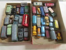 2 trays of early Lesney die cast toys, approximately 34.