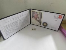The Queen Elizabeth II protrait 22 ct gold proof sovereign in presentation cover.