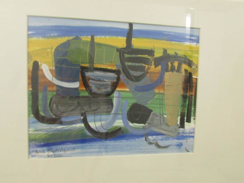 A pair of Cornish school abstracts in acrylics. One entitled 'St. - Image 3 of 3