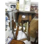 A small oak drop leaf table.