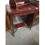 A mahogany inlaid table.