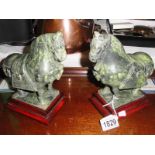 2 jade tang horses.