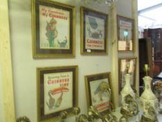 6 framed and glazed Guinness prints.