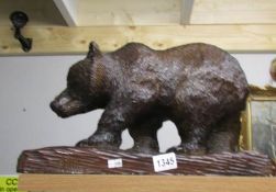 A large pottery bear.