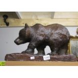 A large pottery bear.