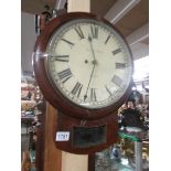 An old chain driven wall clock by Richard Hardy, Newark, (hinge on door needs attention).