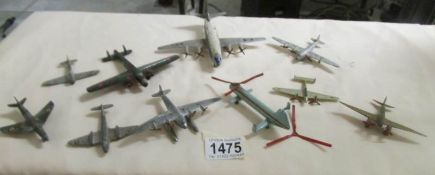 A mixed lot of pre and post ware Dinky aircraft including Whitley Bomber, Sea Plane etc.