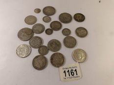 Approximately 272 grams of pre 1920 silver coins (some good and clean).