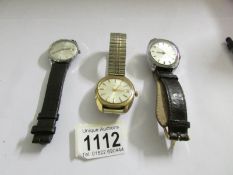 3 wind up gentleman's wrist watchs - Avia Olympic, Astral Automatic and Everke.