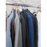 A quantity of suits and jackets,.