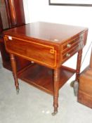 A Victorian mahogany 2 drawer sewing table.