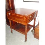 A Victorian mahogany 2 drawer sewing table.