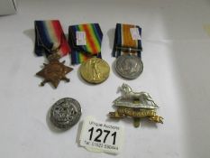 3 WW1 medals for Cpl W. E.