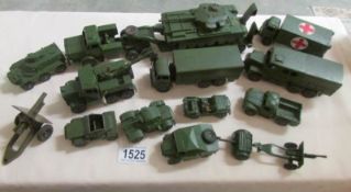 A quantity of Dinky military vehicles, all in very good condition.