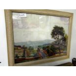 A framed and glazed rural scene watercolour, image 51 x 38 cm.