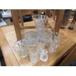 A mixed lot of glass vases etc.