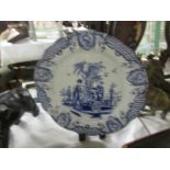 An early blue and white Chinese plate.