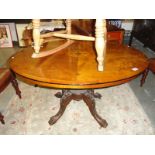 A Victorian mahogany inlaid loo table.